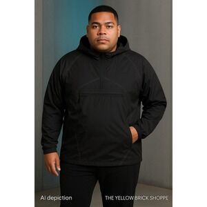 Saul Nash Equinox Gradient Technical Windbreaker  1/4 Zip Pullover Black Size XL